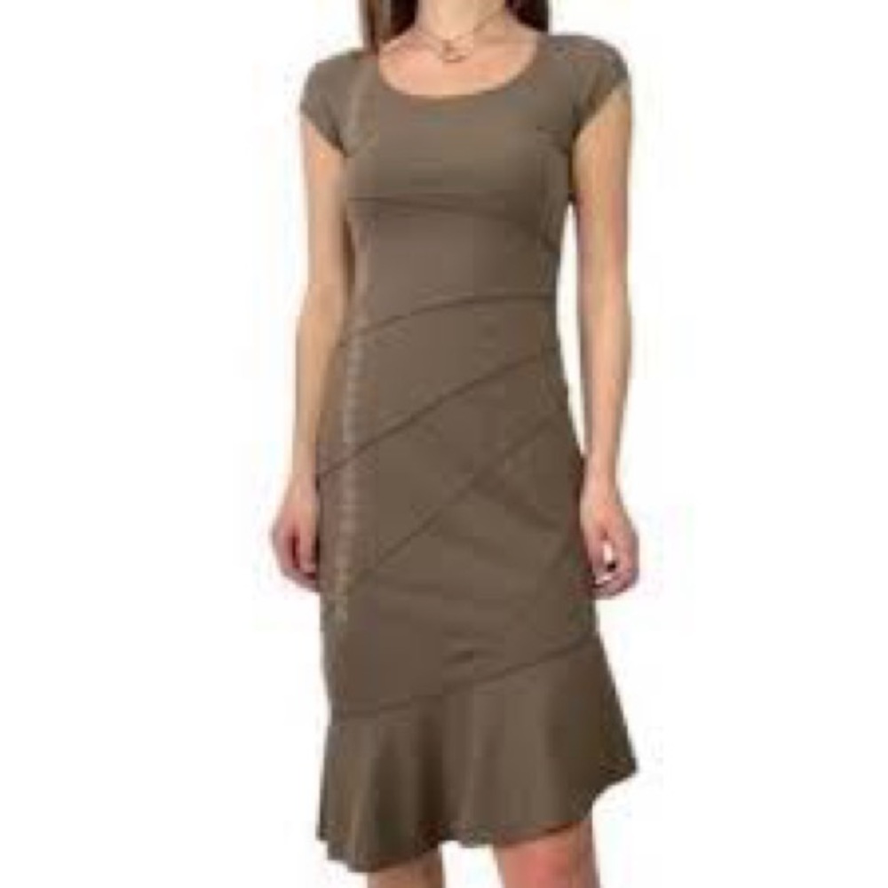 Athleta Brown Cap Sleeve Midi Dress Size S